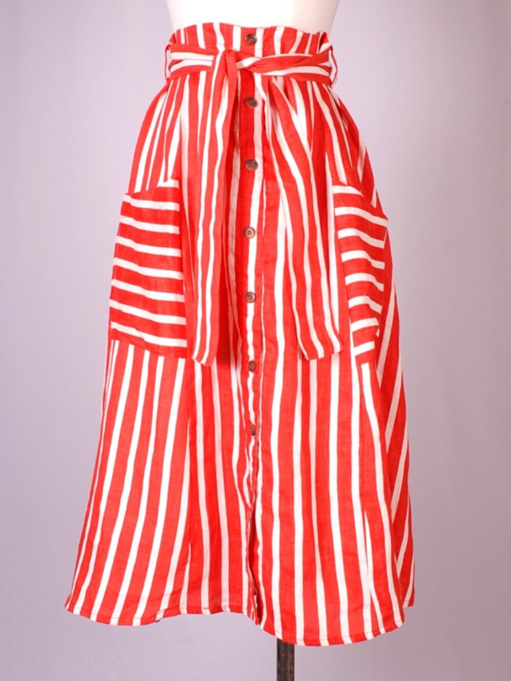 NWT Faithful the Brand Gonzales Linen Striped Skirt, Sz- 8 - Picture 5 of 10